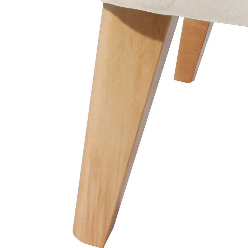 Samtsessel mit Ohren in Creme - Iceline^Wohnen New