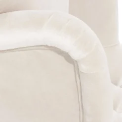 Samtsessel mit Ohren in Creme - Iceline^Wohnen New