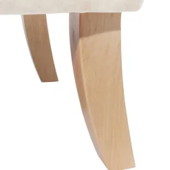 Samtsessel mit Ohren in Creme - Iceline^Wohnen New