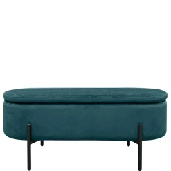 Samt-Truhenbank in Dunkelgrün - Comota^Wohnen Sale