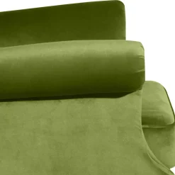 Samtvelours Ohrensessel in Oliv Grün - Cacimbina^Wohnen