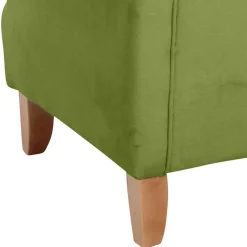 Samtvelours Ohrensessel in Oliv Grün - Cacimbina^Wohnen