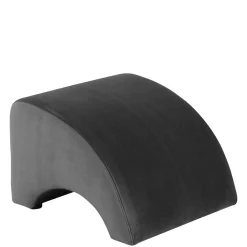 Wohnen Samtvelours Polsterhocker in Anthrazit - Izmael