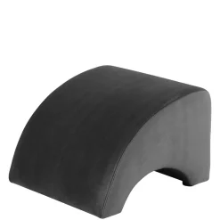 Wohnen Samtvelours Polsterhocker in Anthrazit - Izmael