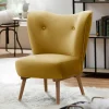 Samtvelours Polstersessel in Gelb und Erle - Ranalda^Wohnen Online
