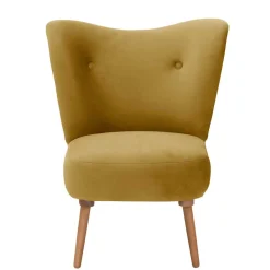 Samtvelours Polstersessel in Gelb und Erle - Ranalda^Wohnen Online