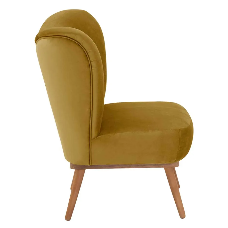 Samtvelours Polstersessel in Gelb und Erle - Ranalda^Wohnen Online