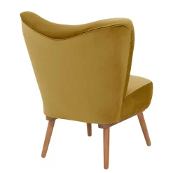 Samtvelours Polstersessel in Gelb und Erle - Ranalda^Wohnen Online