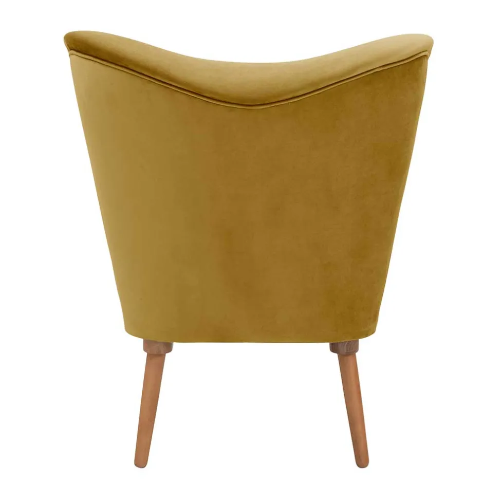 Samtvelours Polstersessel in Gelb und Erle - Ranalda^Wohnen Online