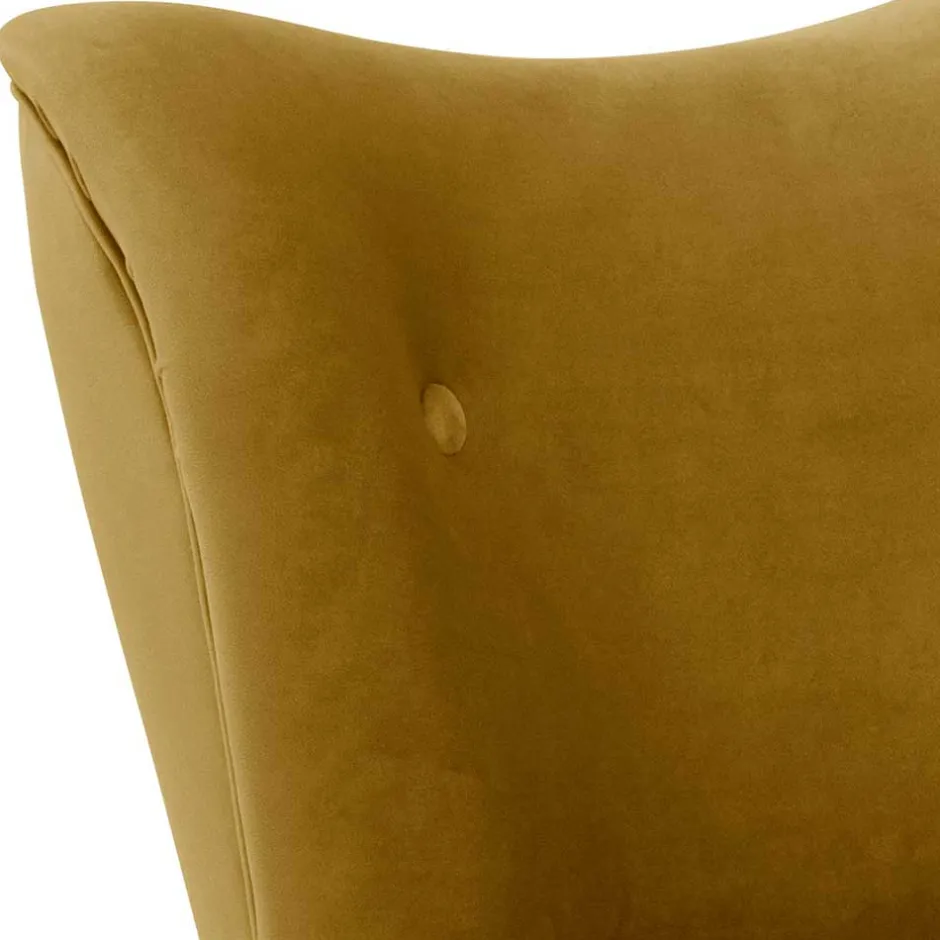 Samtvelours Polstersessel in Gelb und Erle - Ranalda^Wohnen Online