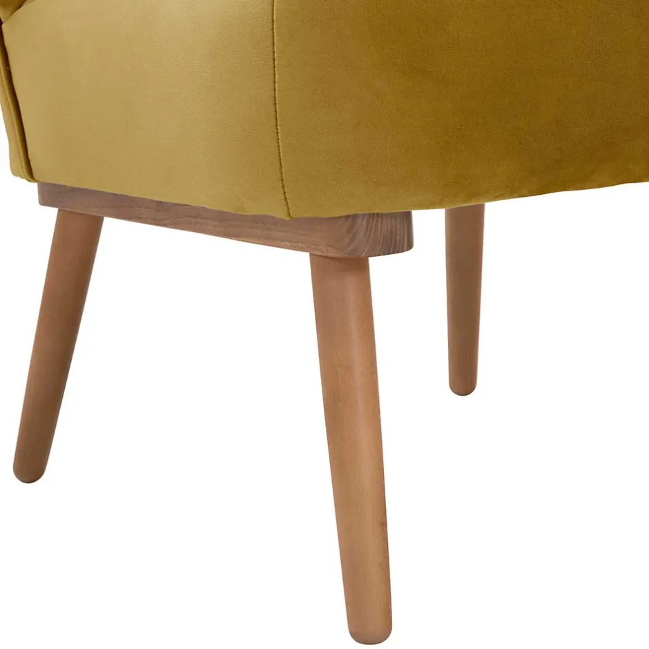 Samtvelours Polstersessel in Gelb und Erle - Ranalda^Wohnen Online