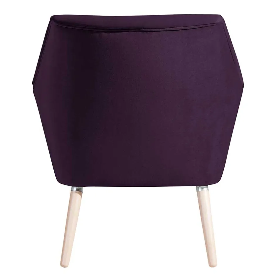 Samtvelours Sessel in Dunkellila - Career^Wohnen Best