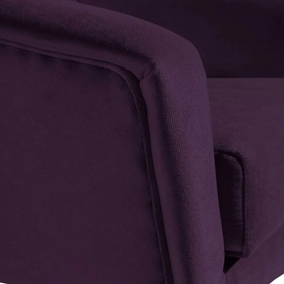 Samtvelours Sessel in Dunkellila - Career^Wohnen Best