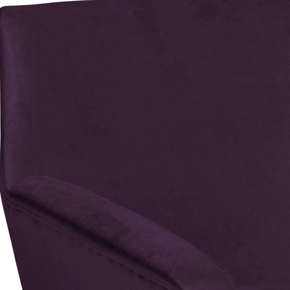 Samtvelours Sessel in Dunkellila - Career^Wohnen Best