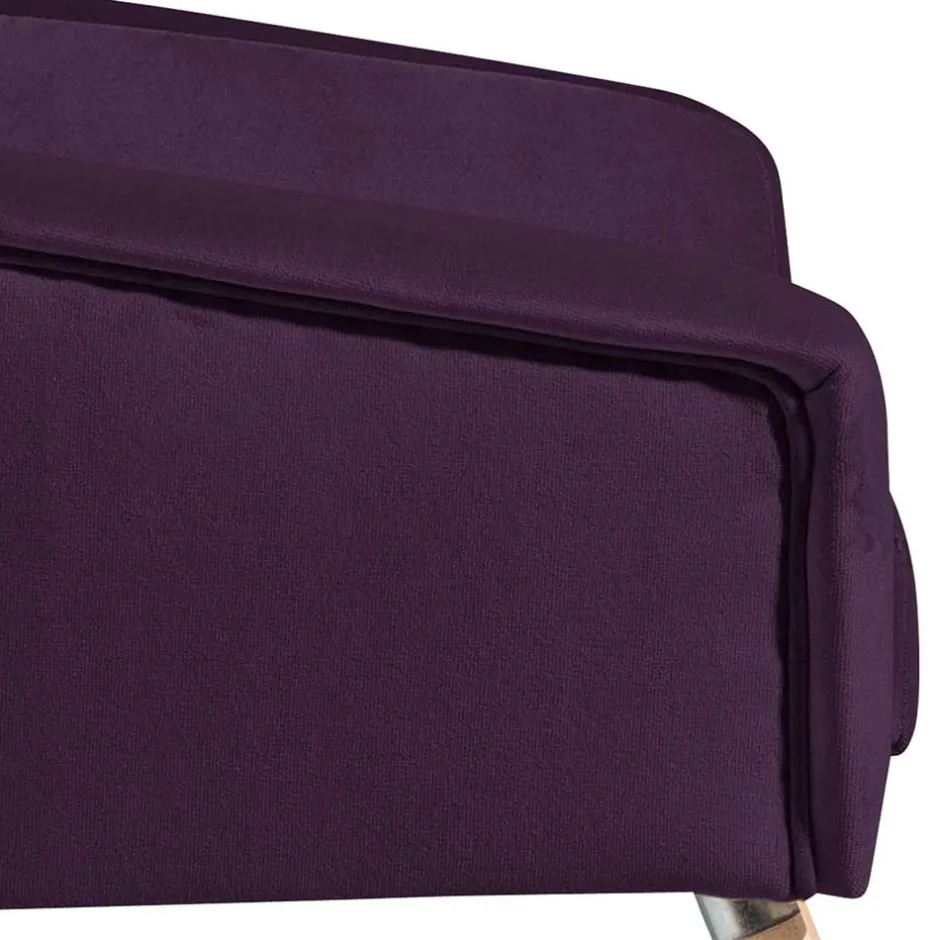 Samtvelours Sessel in Dunkellila - Career^Wohnen Best