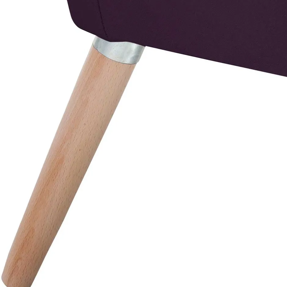 Samtvelours Sessel in Dunkellila - Career^Wohnen Best