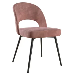 Samtvelours Stuhl in Altrosa - Landhuis^Wohnen Outlet