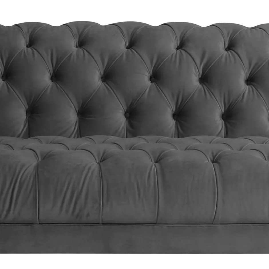 Samtvelours Wohnzimmercouch im Barockstil - Sicilianu^Wohnen Discount