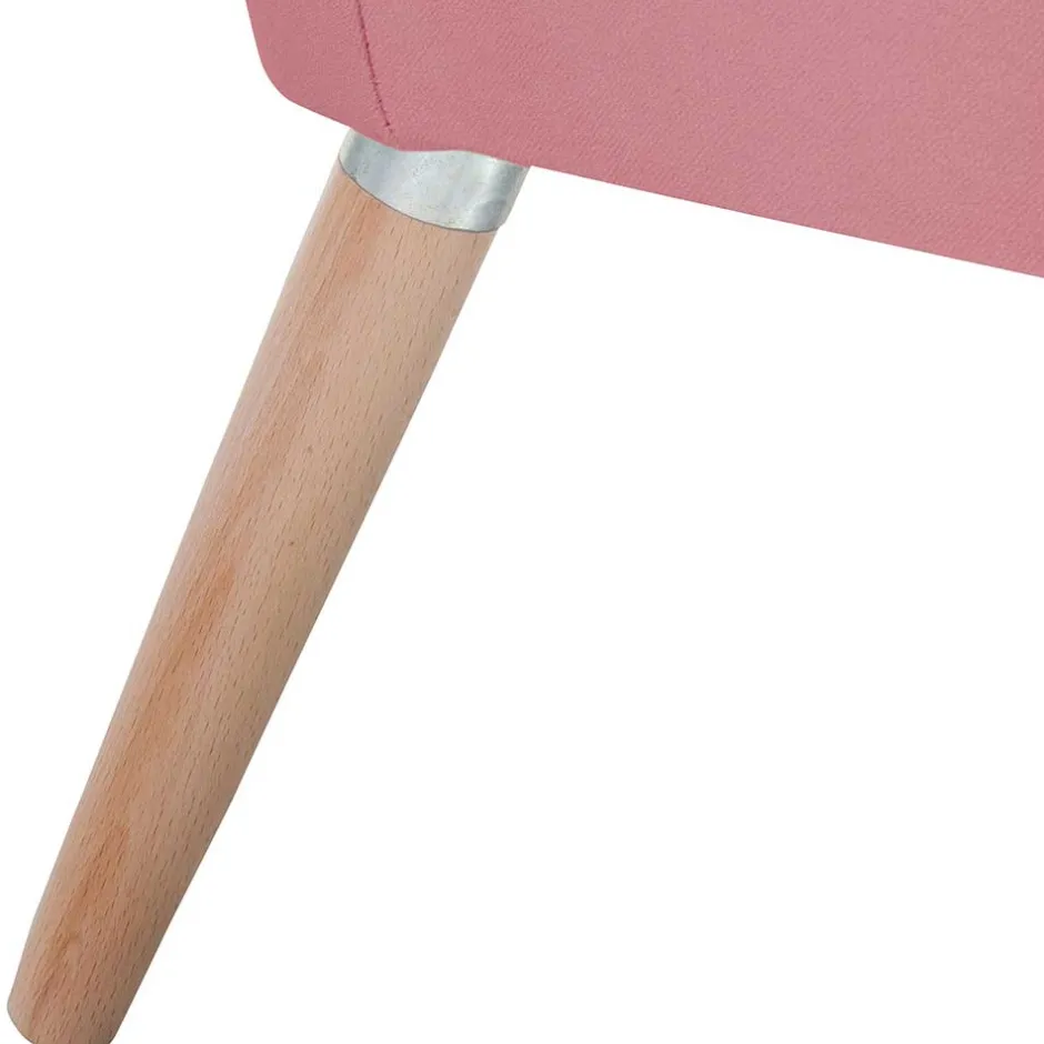 Wohnen Samtvelours Wohnzimmersessel in Rosa - Clona