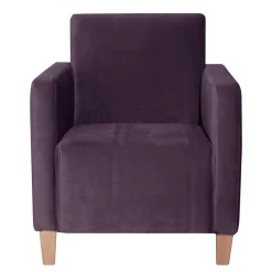 Samtvelours Wohnzimmersessel in Dunkellila - Adagiona^Wohnen Clearance