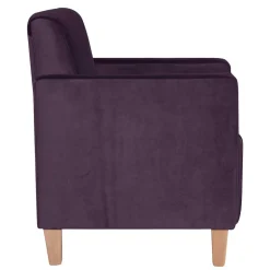 Samtvelours Wohnzimmersessel in Dunkellila - Adagiona^Wohnen Clearance