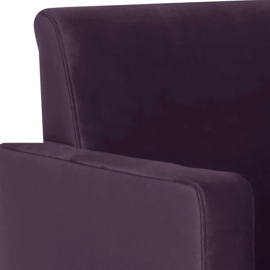 Samtvelours Wohnzimmersessel in Dunkellila - Adagiona^Wohnen Clearance