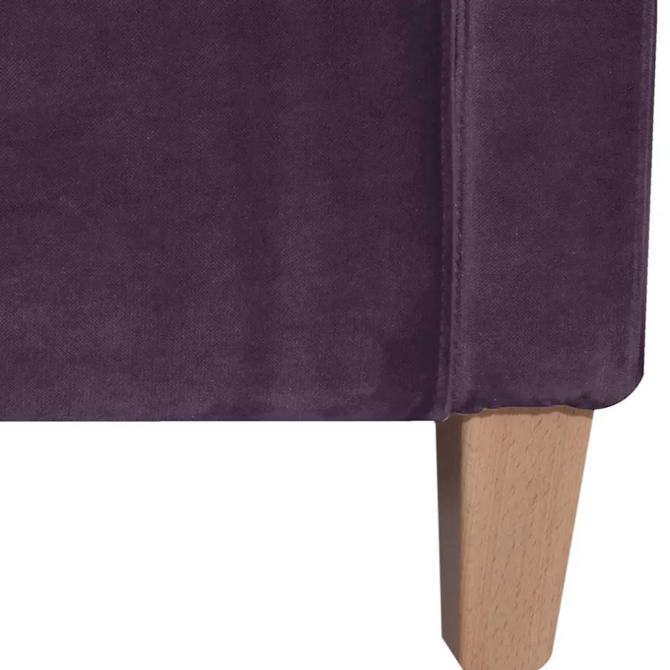 Samtvelours Wohnzimmersessel in Dunkellila - Adagiona^Wohnen Clearance