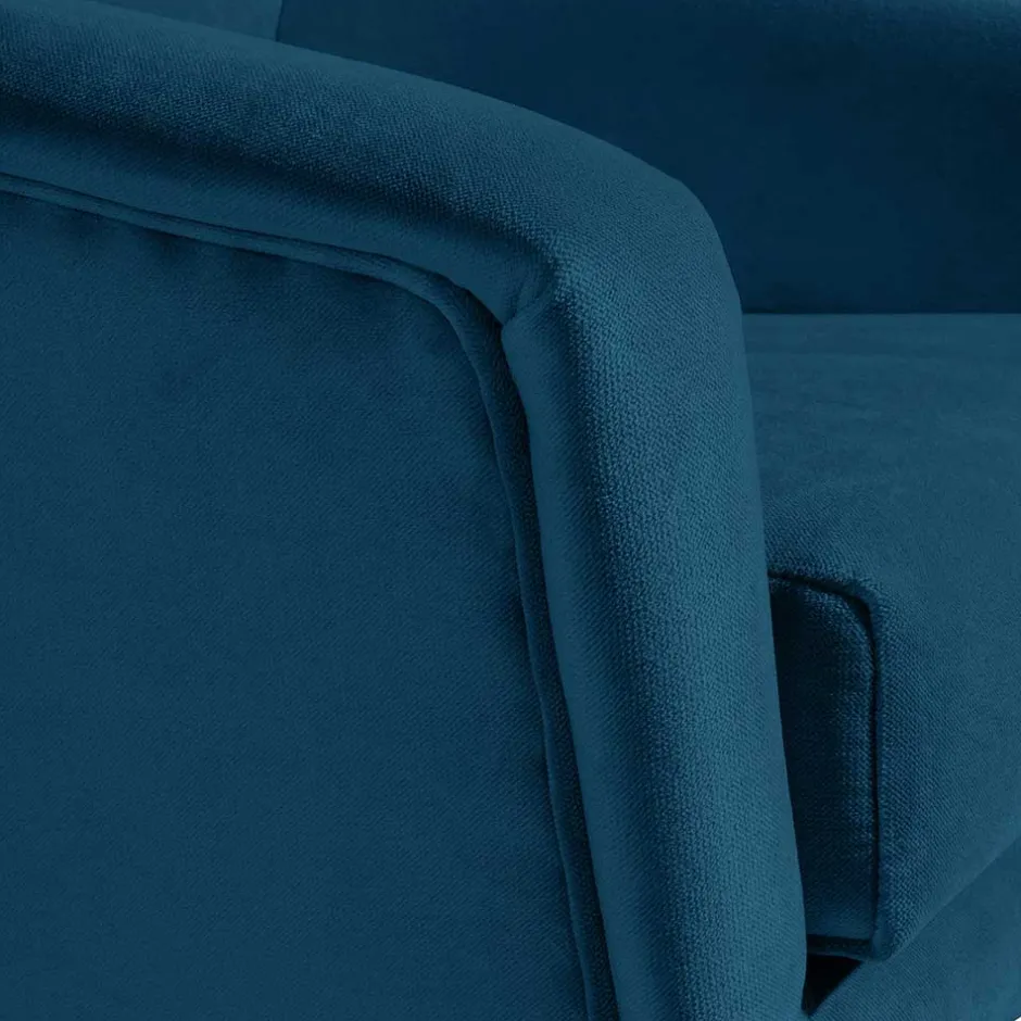 Samtvelours-Sessel in Petrol Blau - Bakra^Wohnen Sale