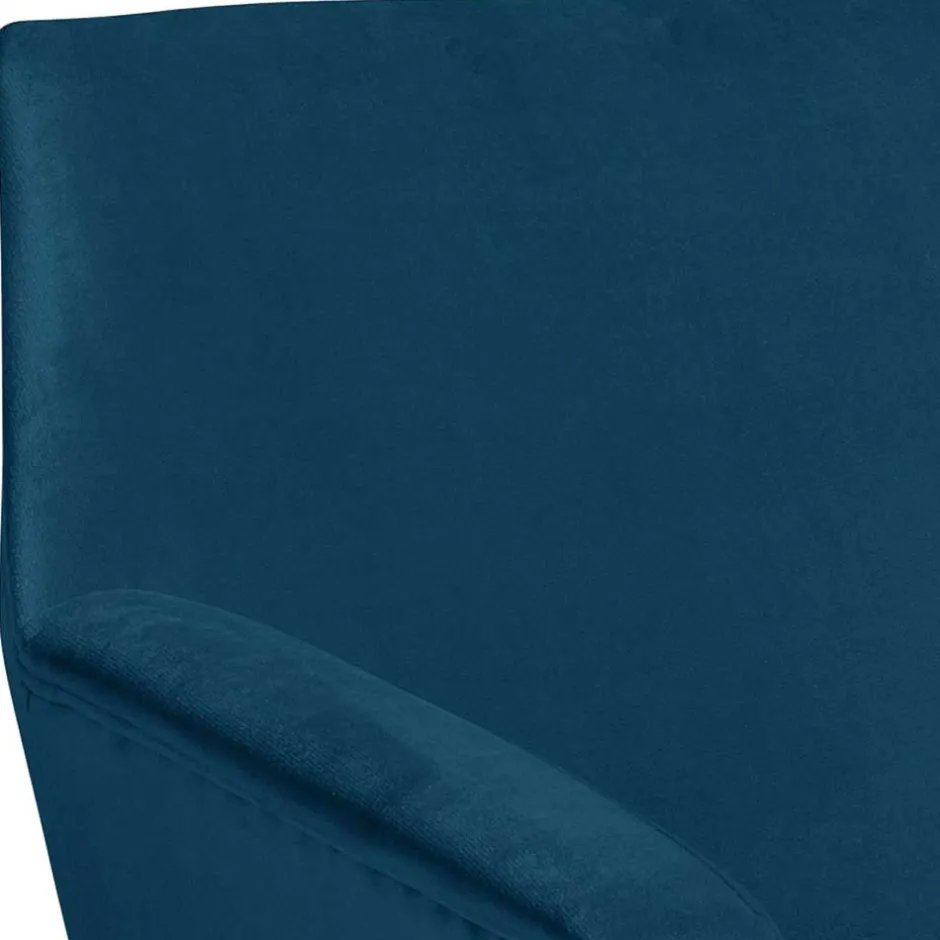 Samtvelours-Sessel in Petrol Blau - Bakra^Wohnen Sale