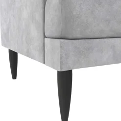 Wohnen Samt-Wohnzimmercouch in Hellgrau - Belpasso