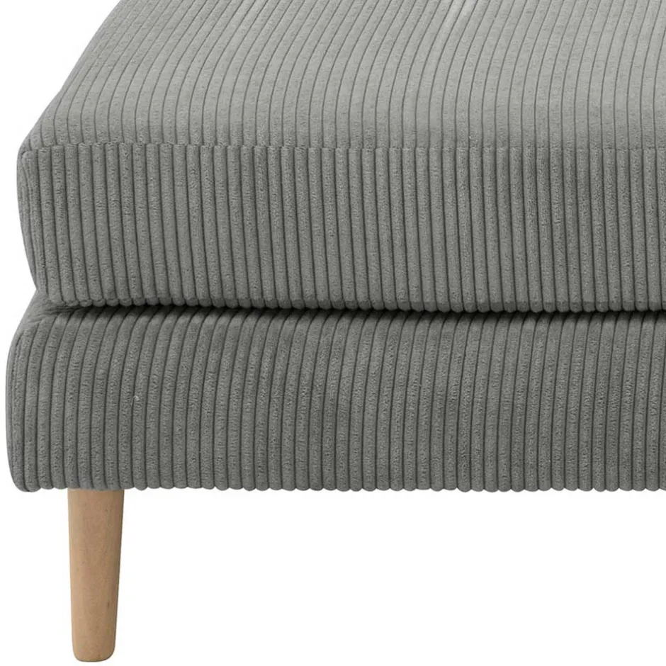 Scandi Chic Hocker in Anthrazit Cord - Lidio^Wohnen Best