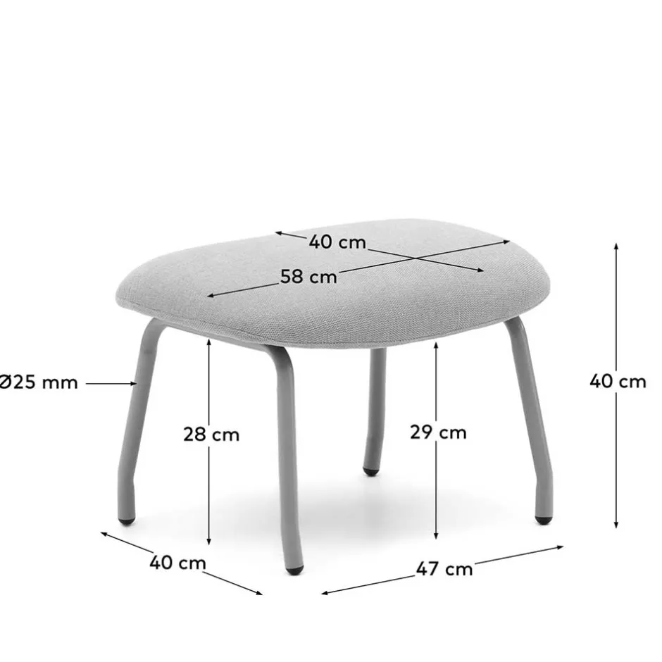 Scandi Chic Hocker in Beige und Weiß - Bondo^Wohnen New