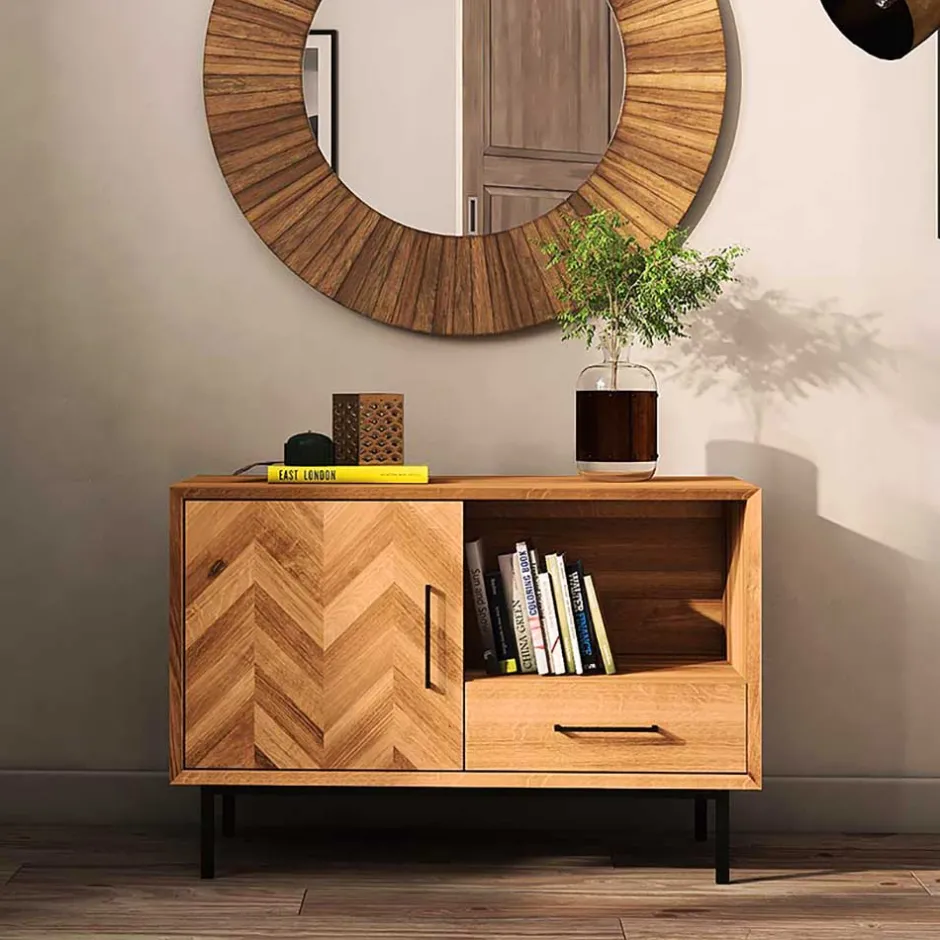 Scandi Chic Kommode aus Wildeiche & Metall - Kerfa^Wohnen Sale