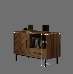 Scandi Chic Kommode aus Wildeiche & Metall - Kerfa^Wohnen Sale