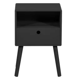 Wohnen Scandi Chic Nachtkommode in Schwarz - Lemerzi