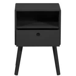 Wohnen Scandi Chic Nachtkommode in Schwarz - Lemerzi