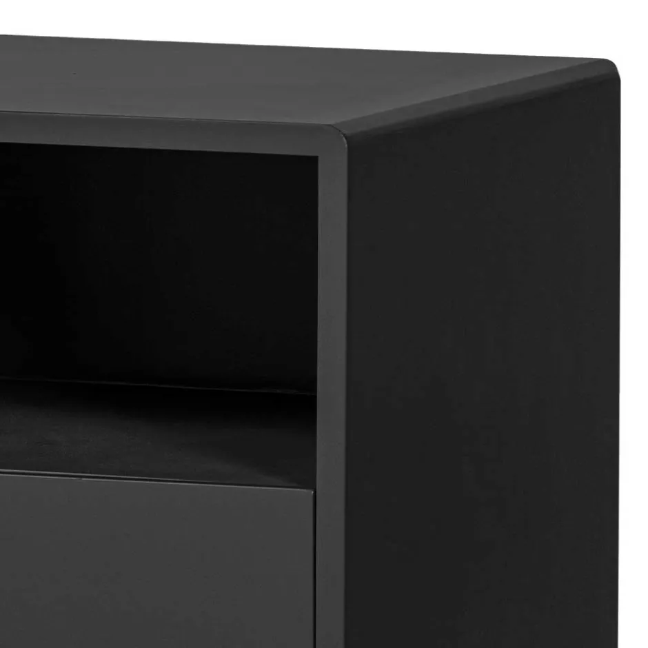Wohnen Scandi Chic Nachtkommode in Schwarz - Lemerzi