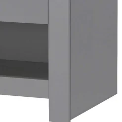 Wohnen Scandi Chic Nachtkommode in Grau mit Eiche - Donia