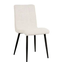 Wohnen Scandi Chic Polsterstuhl in Champagner Boucle - Acapelca