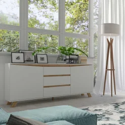 Scandi Chic Sideboard in Weiß - Cady^Wohnen Online