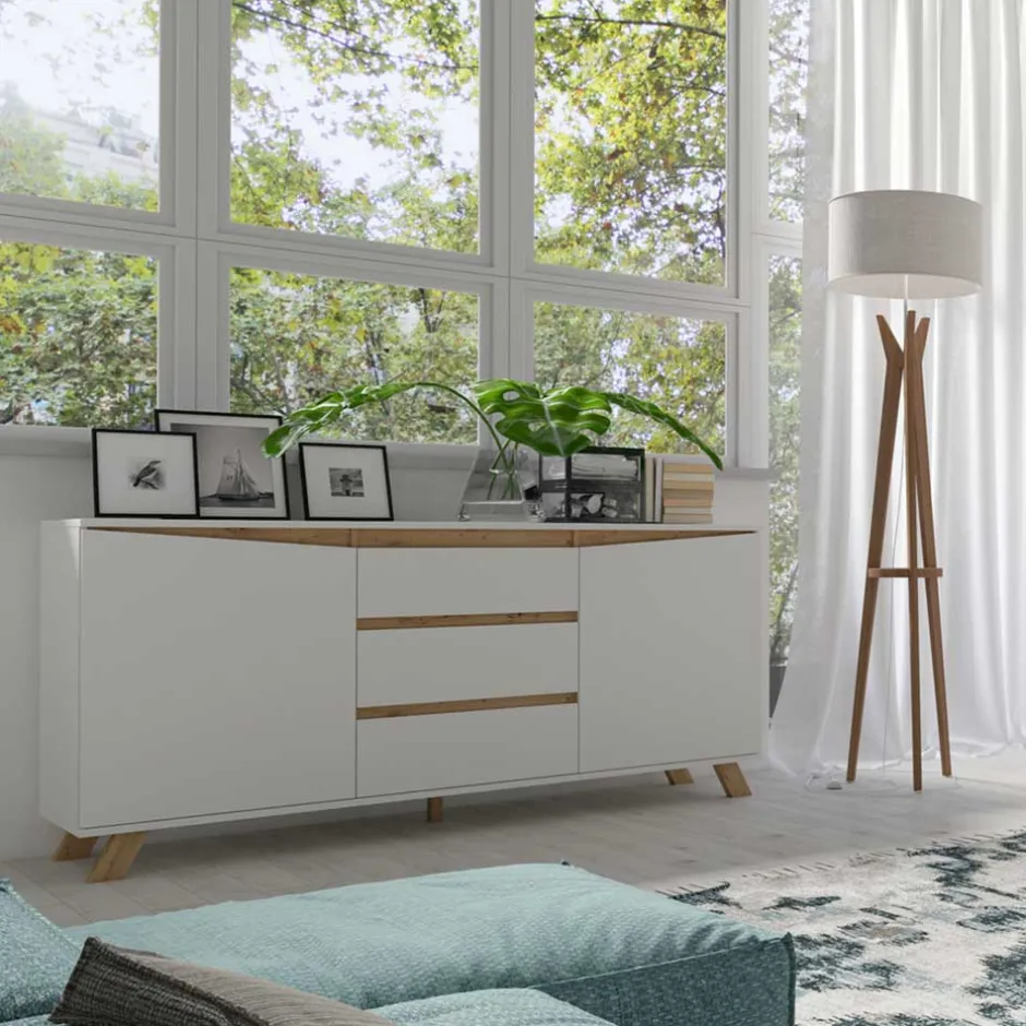 Scandi Chic Sideboard in Weiß - Cady^Wohnen Online