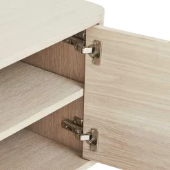 Wohnen Scandi Chic TV Lowboard in Eiche Weiß - Rosanna