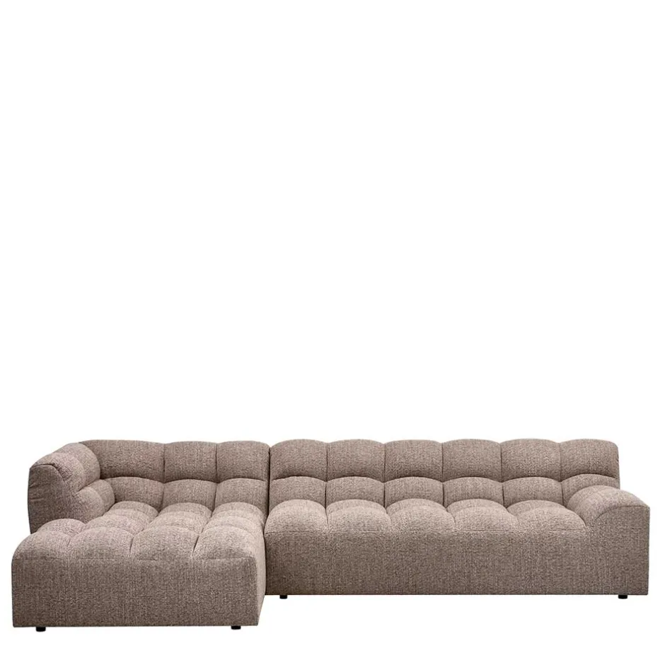 Wohnen Scandi Ecksofa in Hellbraun meliert - Niklai