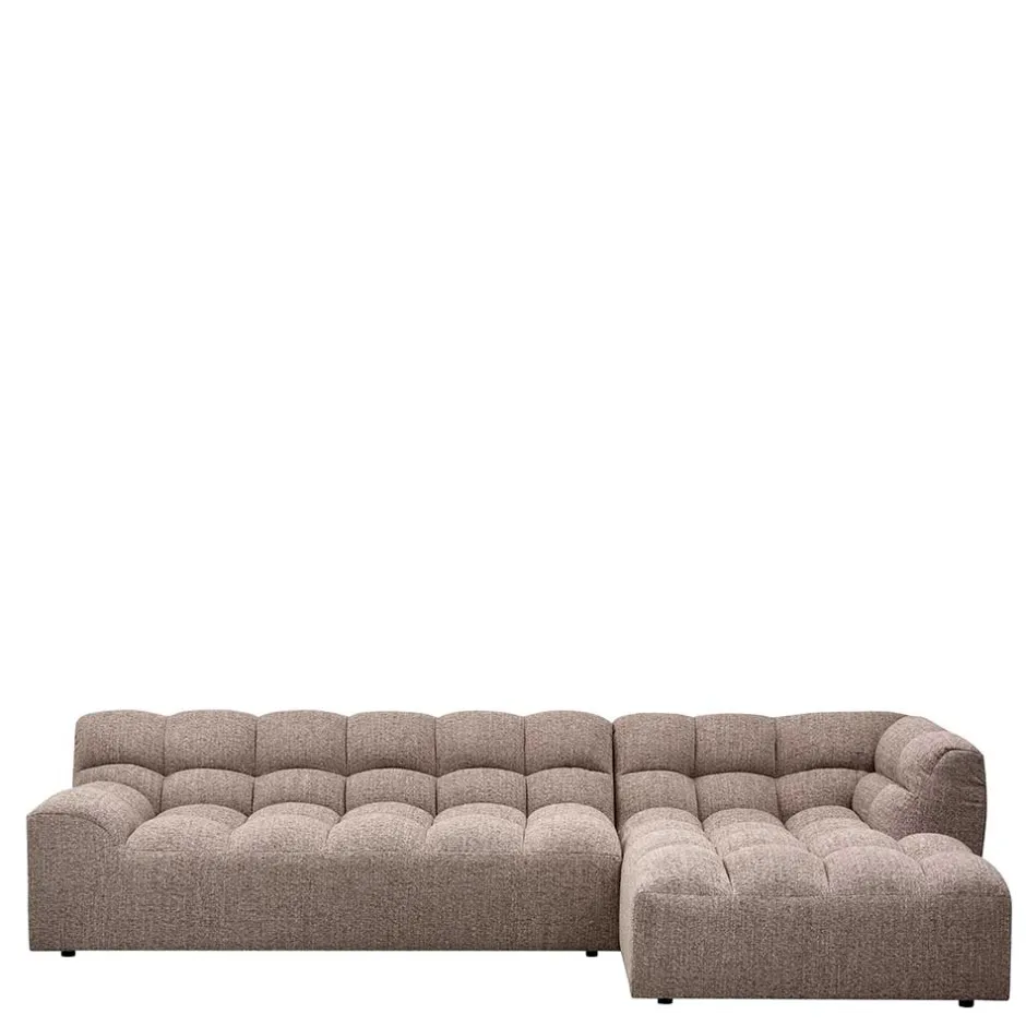 Wohnen Scandi Ecksofa in Hellbraun meliert - Niklai