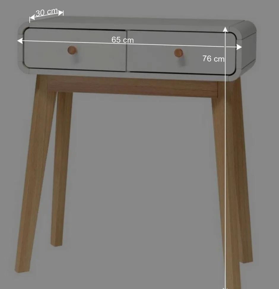 Scandi Konsolentisch mit zwei Schubladen - Kolreva^Wohnen Discount