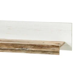 Wohnen Scandi Landhaus Wohnzimmermöbel Set Nedita in Weiß (vierteilig)