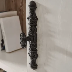 Wohnen Scandi Landhaus Wohnzimmermöbel Set Nedita in Weiß (vierteilig)