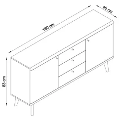 Scandi Möbel Set für Wohnzimmer - Cablos (fünfteilig)^Wohnen Best
