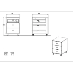 Wohnen Scandi Schreibtisch Kombi in Weiß - Ziharo (zweiteilig)
