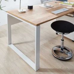 Wohnen Scandi Schreibtisch Kombi in Weiß - Ziharo (zweiteilig)